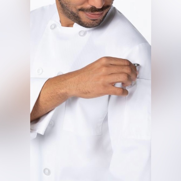 New ChefWorks Sustainable Le Mans Chef Jacket in White - Picture 4 of 6